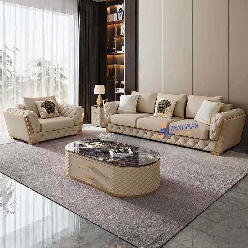 Luxury High quality Nordic leather Modern Home furniture living room sofas