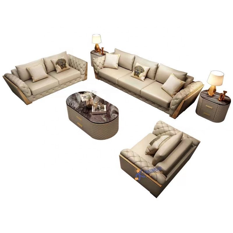Luxury High quality Nordic leather Modern Home furniture living room sofas