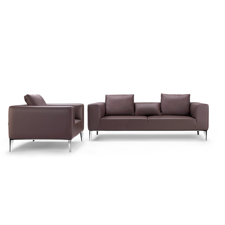 Contemporary Office Reception modern design leather 1+1+3 seater cheap office sofa