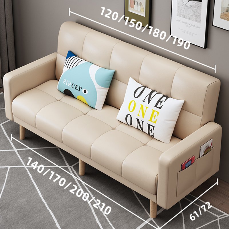 Simple modern sofa Nordic single and double sofa small bed fabric foldable office sofa