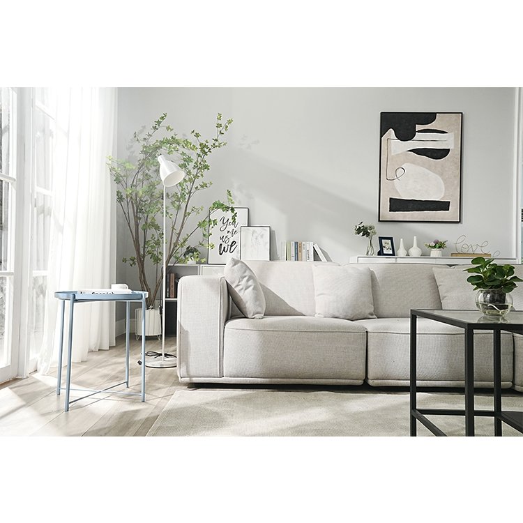 economic modern italian 3 seater soundproof fabric office waiting room guest sofa set