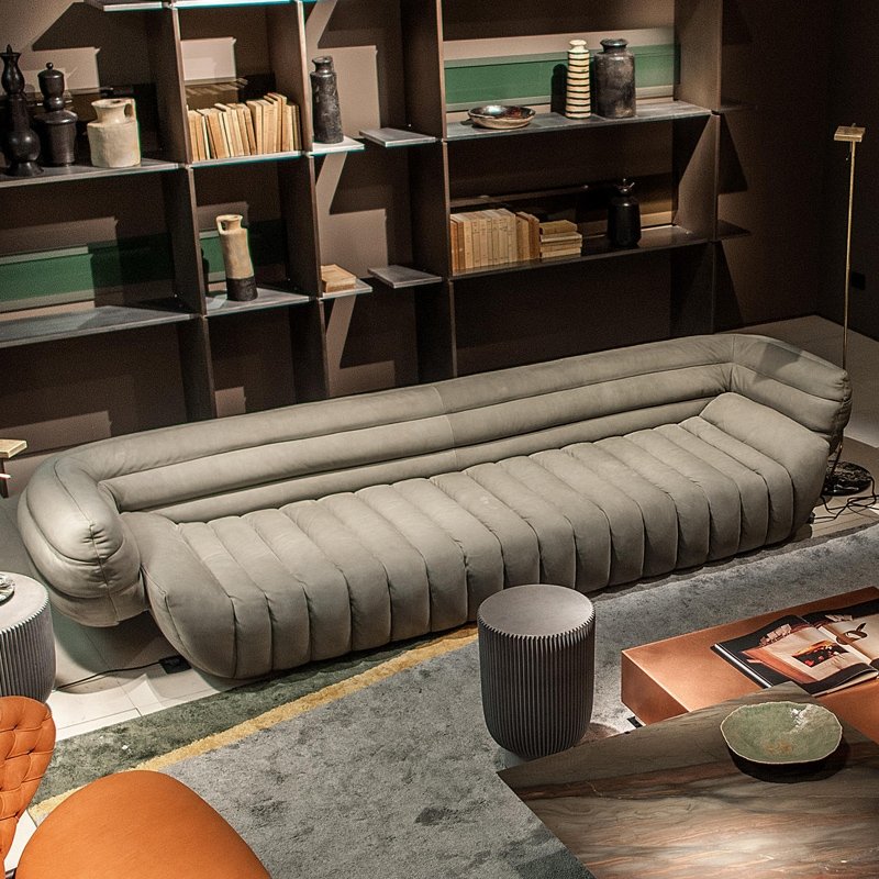 Minimalist high quality furniture Italian designer sofa 3 seater fabric living room couch