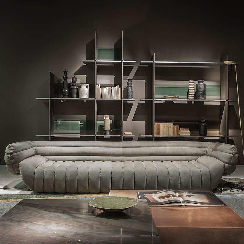 Minimalist high quality furniture Italian designer sofa 3 seater fabric living room couch