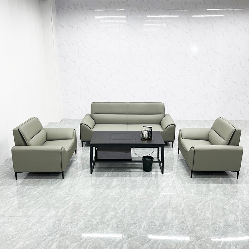 Chuangyue Office sofa simple modern business reception sofa coffee table set manager's room guest sofa