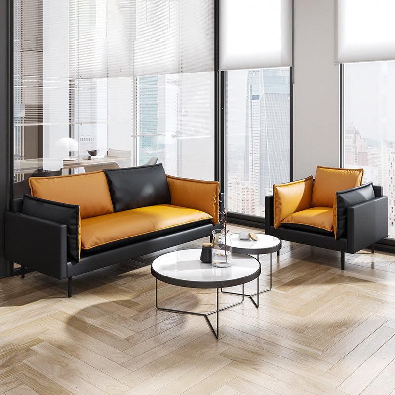 Minimalist Luxurious Solid Wood Frame Office Sofa Mingmeng Furniture Office Furniture Steel Sofa