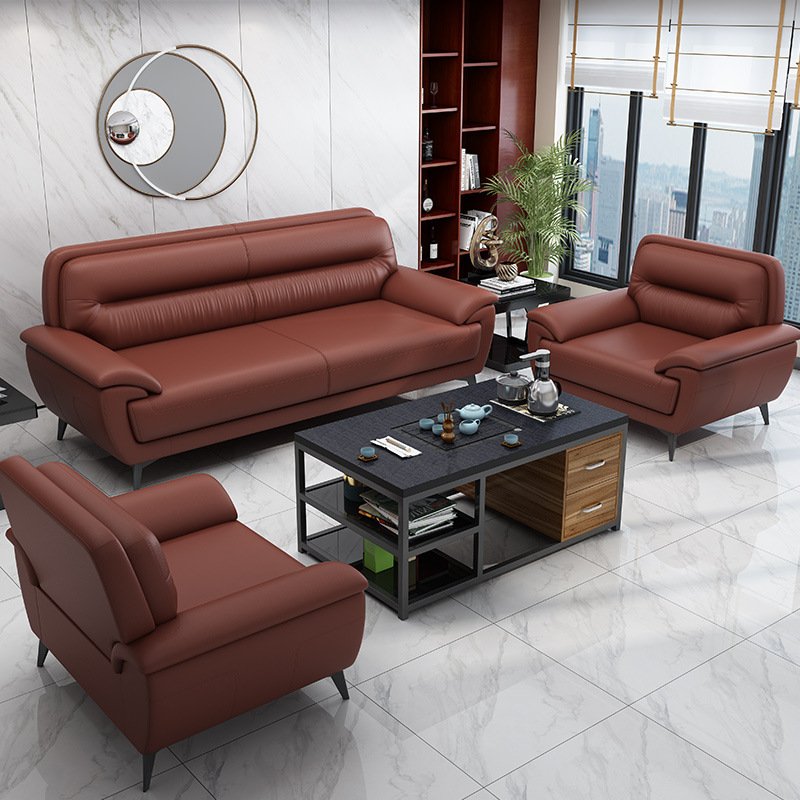 Office European Sofa Set Style Modern Sectional Sofa Chinese Hot Sale Office 3 Years 2 Sets Office Furniture Synthetic Leather