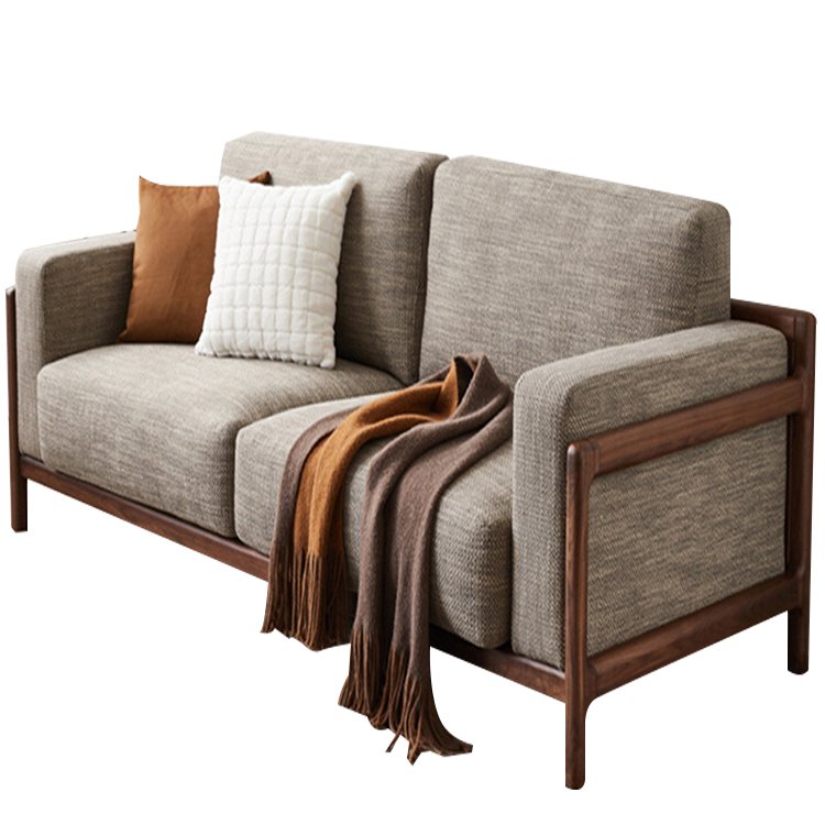 Customized Modern Nordic Solid Wood Sofa two-seat Sofa Living Room Furniture
