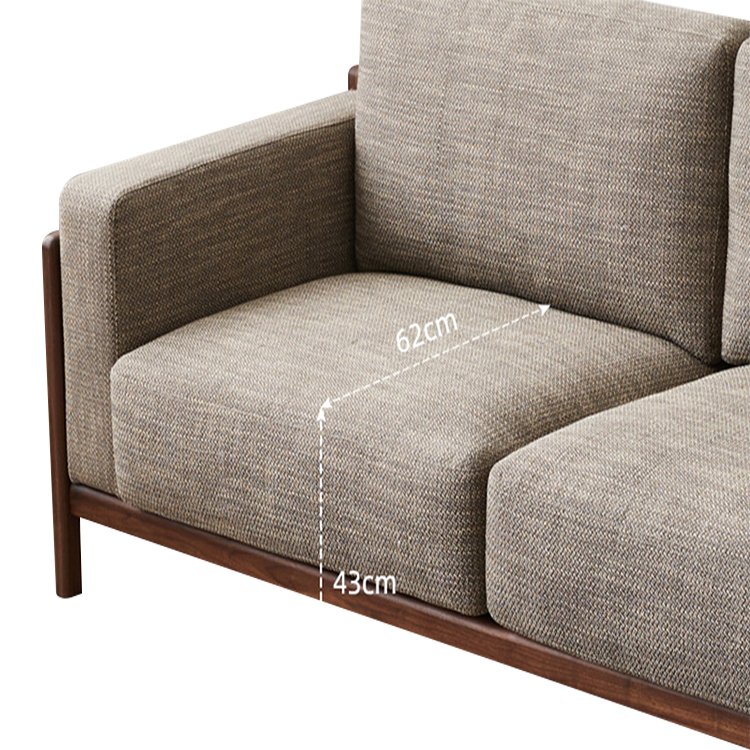 Customized Modern Nordic Solid Wood Sofa two-seat Sofa Living Room Furniture