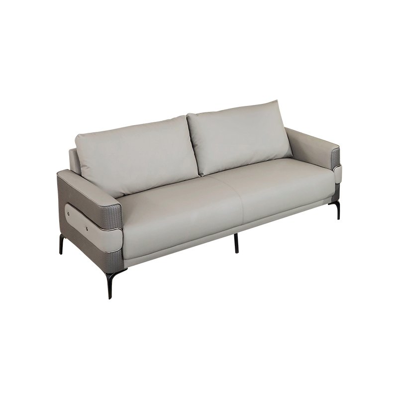 Modern Luxury Leather Modular Office Sofa Set Simple Business Reception Three-Person Coffee Table Combination for Living Room