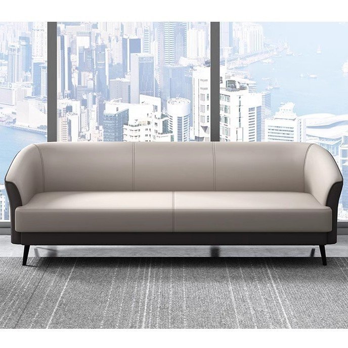Modern Double Seat Leather Sofa Set for Small Apartments for Cafe Restaurant Office or Living Room