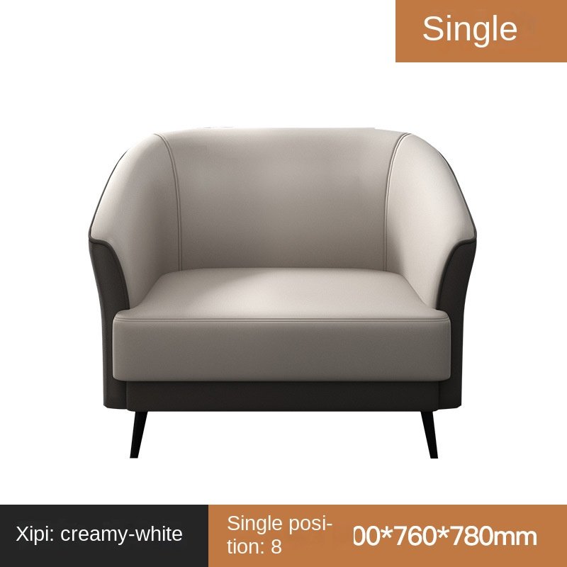 Modern Double Seat Leather Sofa Set for Small Apartments for Cafe Restaurant Office or Living Room