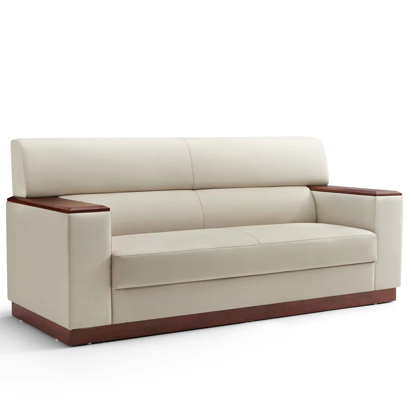 Modern Chinese Style Office Sofa Set Luxury Leather Couch for Living Room Fabric Modular Furniture for Mall Application