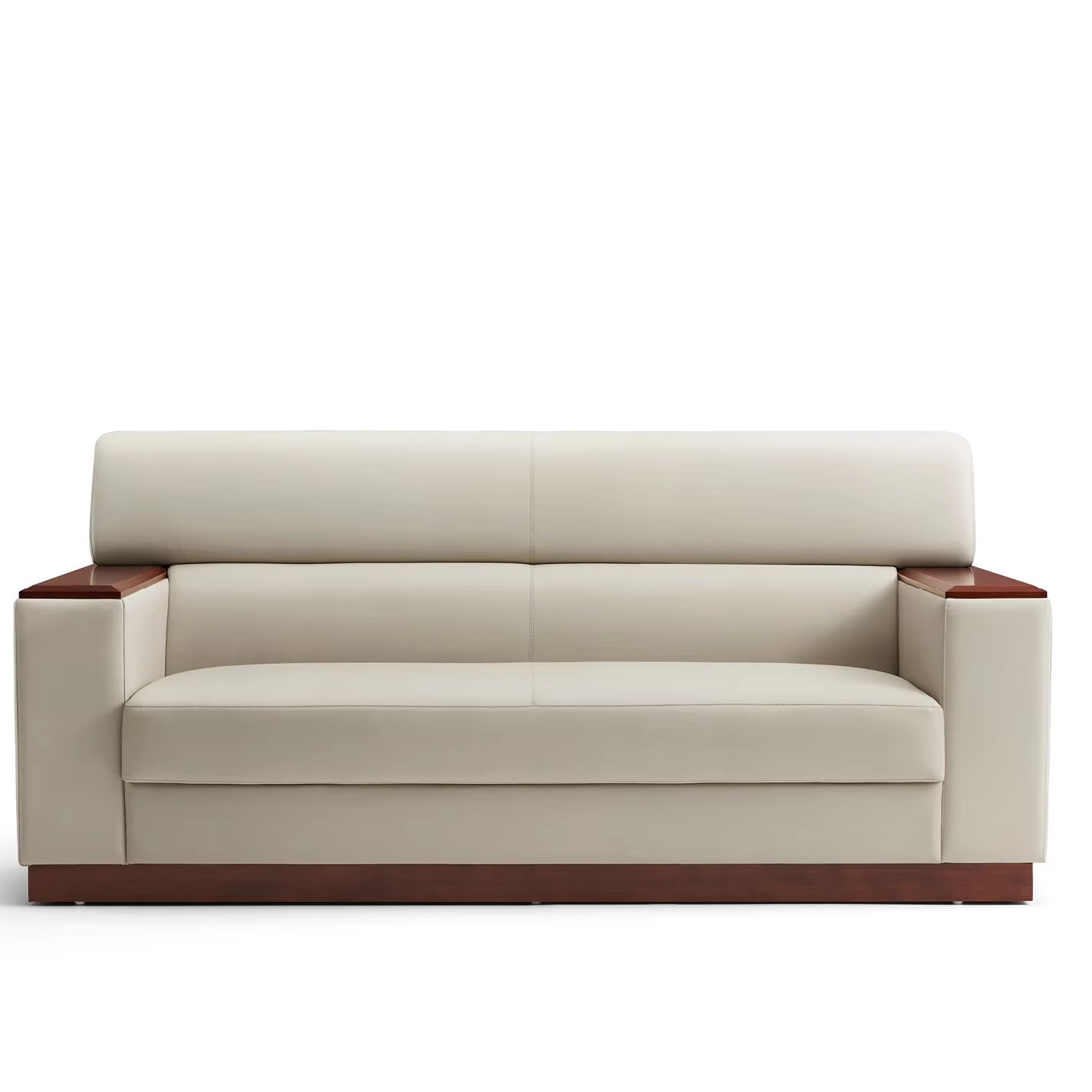Modern Chinese Style Office Sofa Set Luxury Leather Couch for Living Room Fabric Modular Furniture for Mall Application