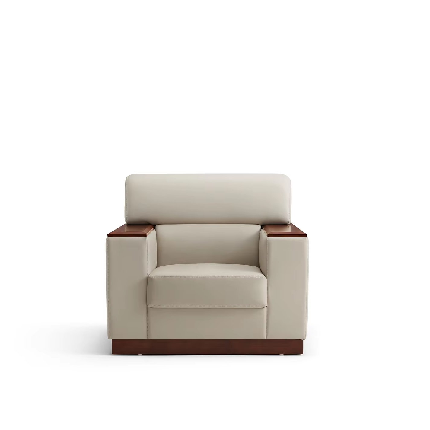 Modern Chinese Style Office Sofa Set Luxury Leather Couch for Living Room Fabric Modular Furniture for Mall Application