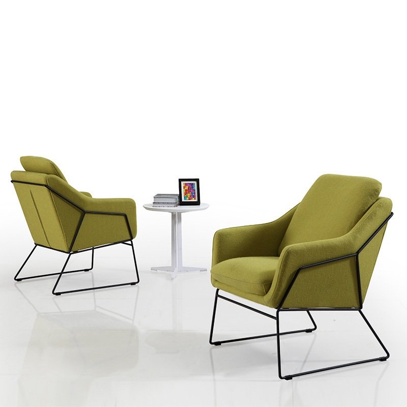 2024 Most Popular Modern Fabric Covered Backrest Office Chair for Reception and Business Meetings Durable Stainless Steel Legs
