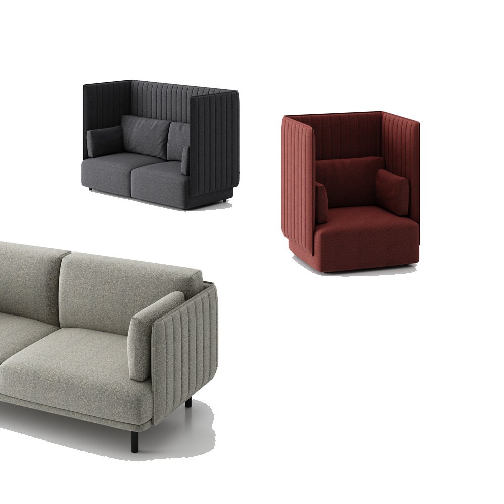 High back independent office meeting pod acoustic sofa office sofa