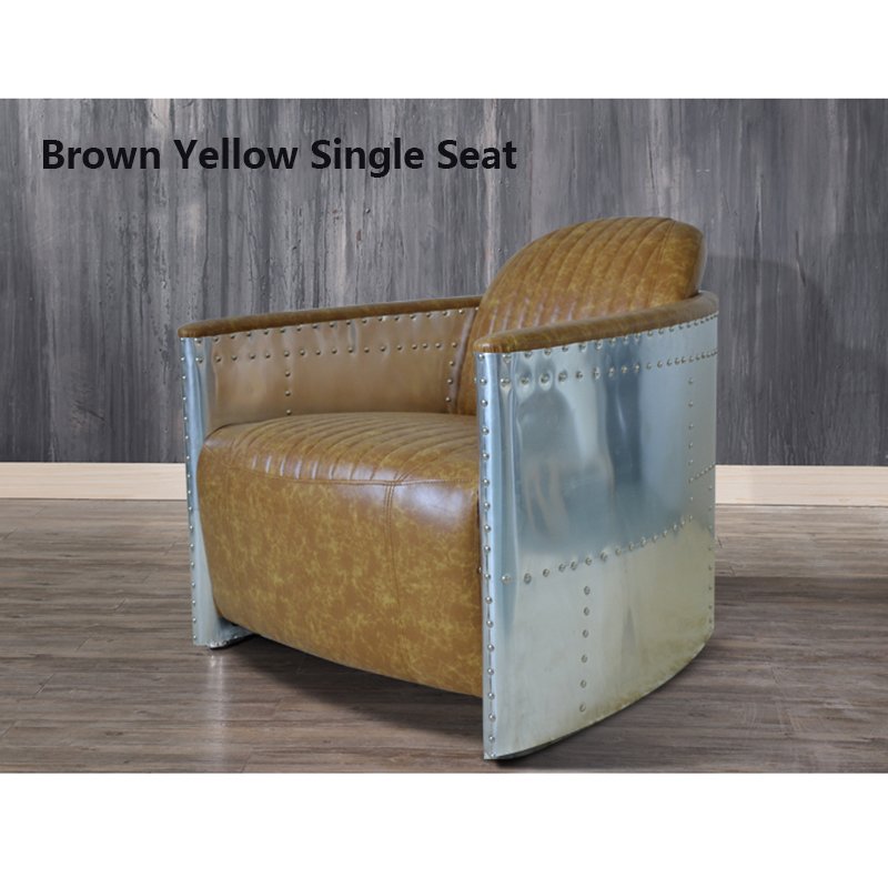 Concise Design Leather Sectional Luxury Furniture Living Room Single Seat Sofa