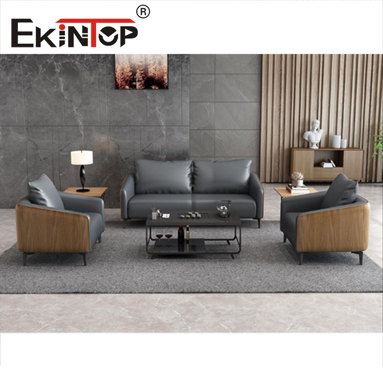 Ekintop High Quality Office Furniture Modern Comfortable Office Sofa Customized Sectional Sofa Leather office sofa