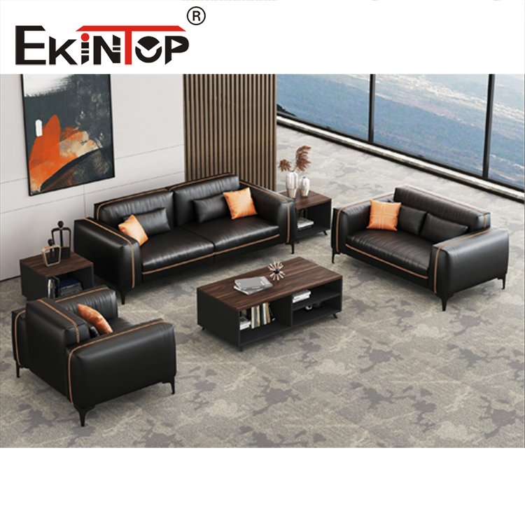 Ekintop High Quality Office Furniture Modern Comfortable Office Sofa Customized Sectional Sofa Leather office sofa