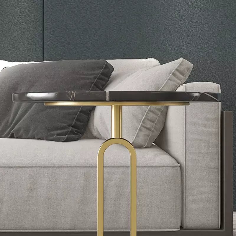 Luxury Modern Design Gold Finish Iron Frame Coffee Table with Marble Top for Beautiful Home Living Room Furniture