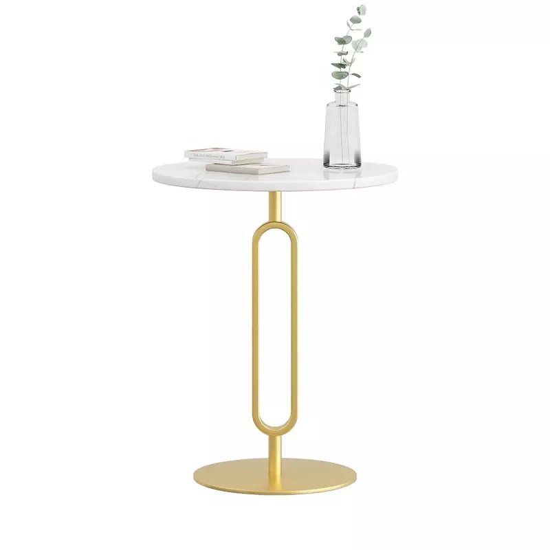 Luxury Modern Design Gold Finish Iron Frame Coffee Table with Marble Top for Beautiful Home Living Room Furniture
