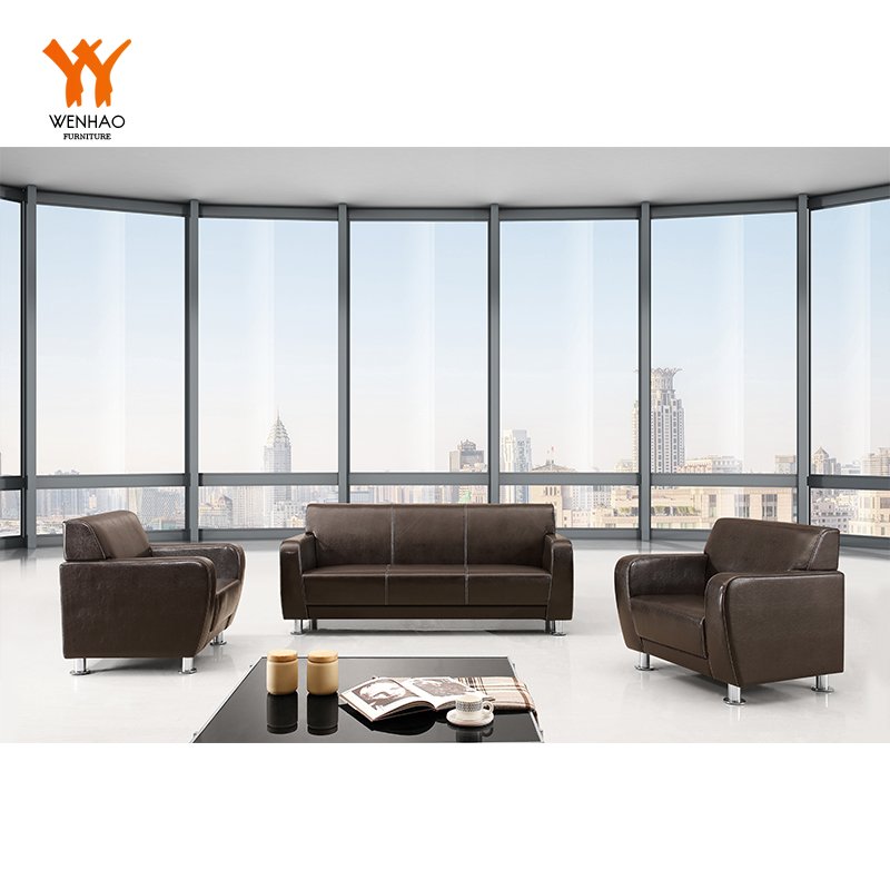 High Quality Simple Design Three Reception Seat Modern Furniture Contemporary Ceo Leather Luxury Modern Executive Office Sofa
