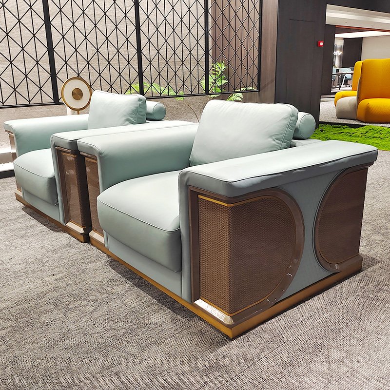 High end sofa leather luxury office furniture genuine leather office couches sofa
