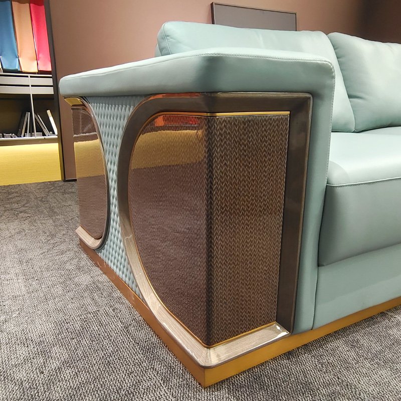 High end sofa leather luxury office furniture genuine leather office couches sofa