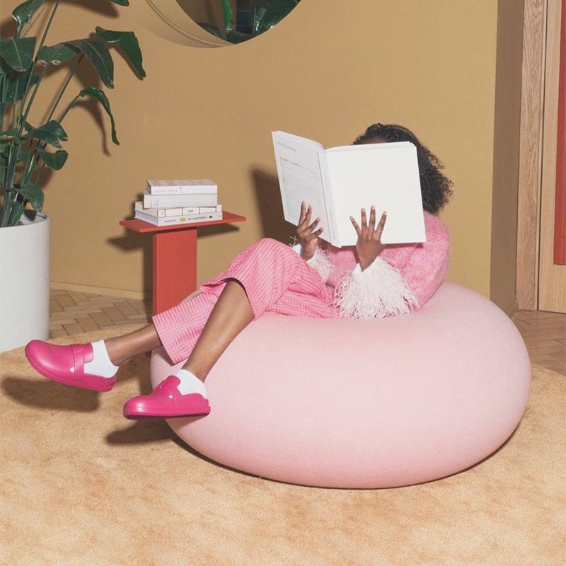 Designer Influence Home Furniture Kids Girls Donuts-shaped Floor Pouffe Sofa