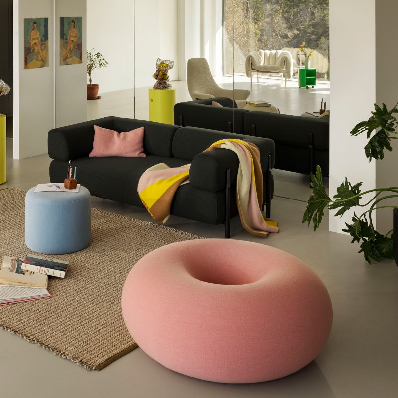 Designer Influence Home Furniture Kids Girls Donuts-shaped Floor Pouffe Sofa