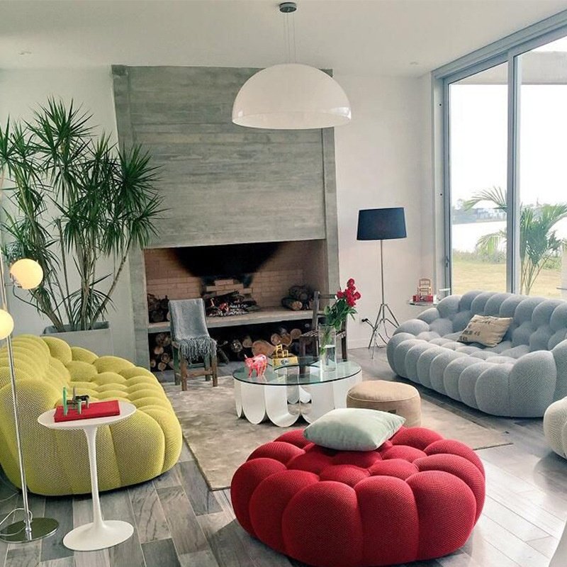 AIRFFY OEM/ODM Luxury Style Fabric Furniture Sofa 123 seater Bubble Living Room Sofa Set