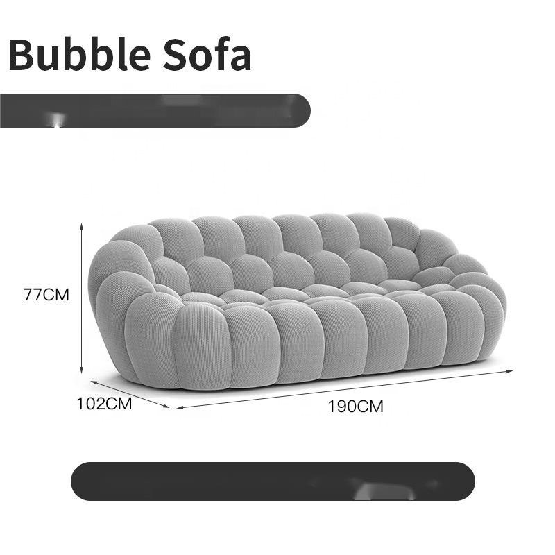 AIRFFY OEM/ODM Luxury Style Fabric Furniture Sofa 123 seater Bubble Living Room Sofa Set