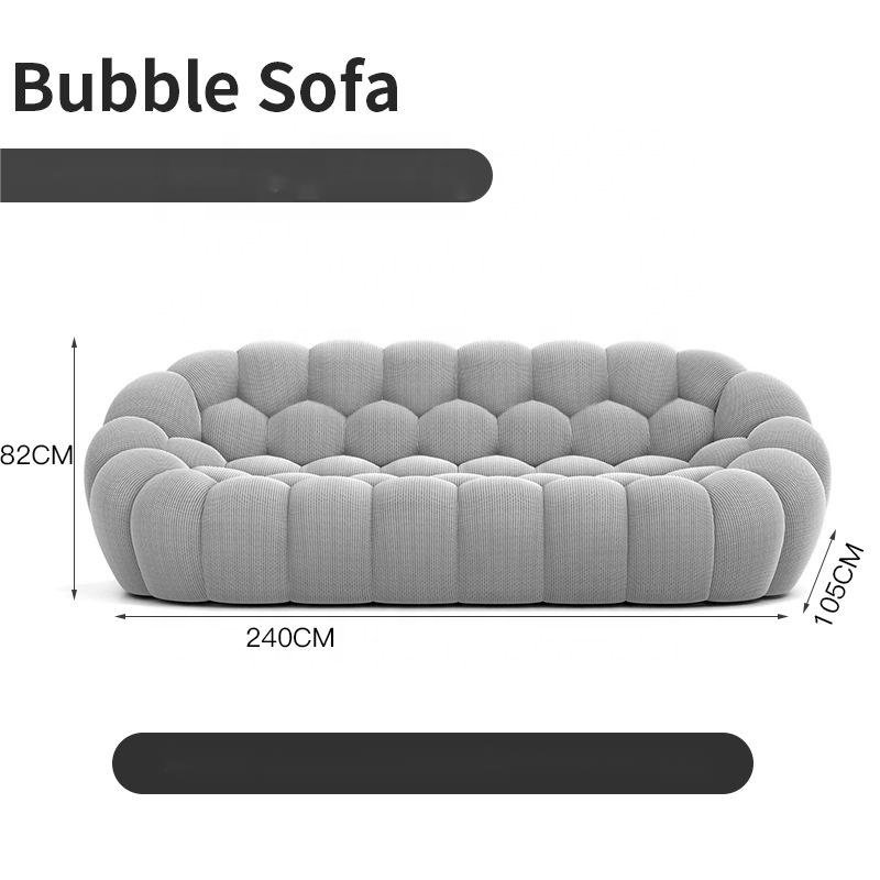 AIRFFY OEM/ODM Luxury Style Fabric Furniture Sofa 123 seater Bubble Living Room Sofa Set
