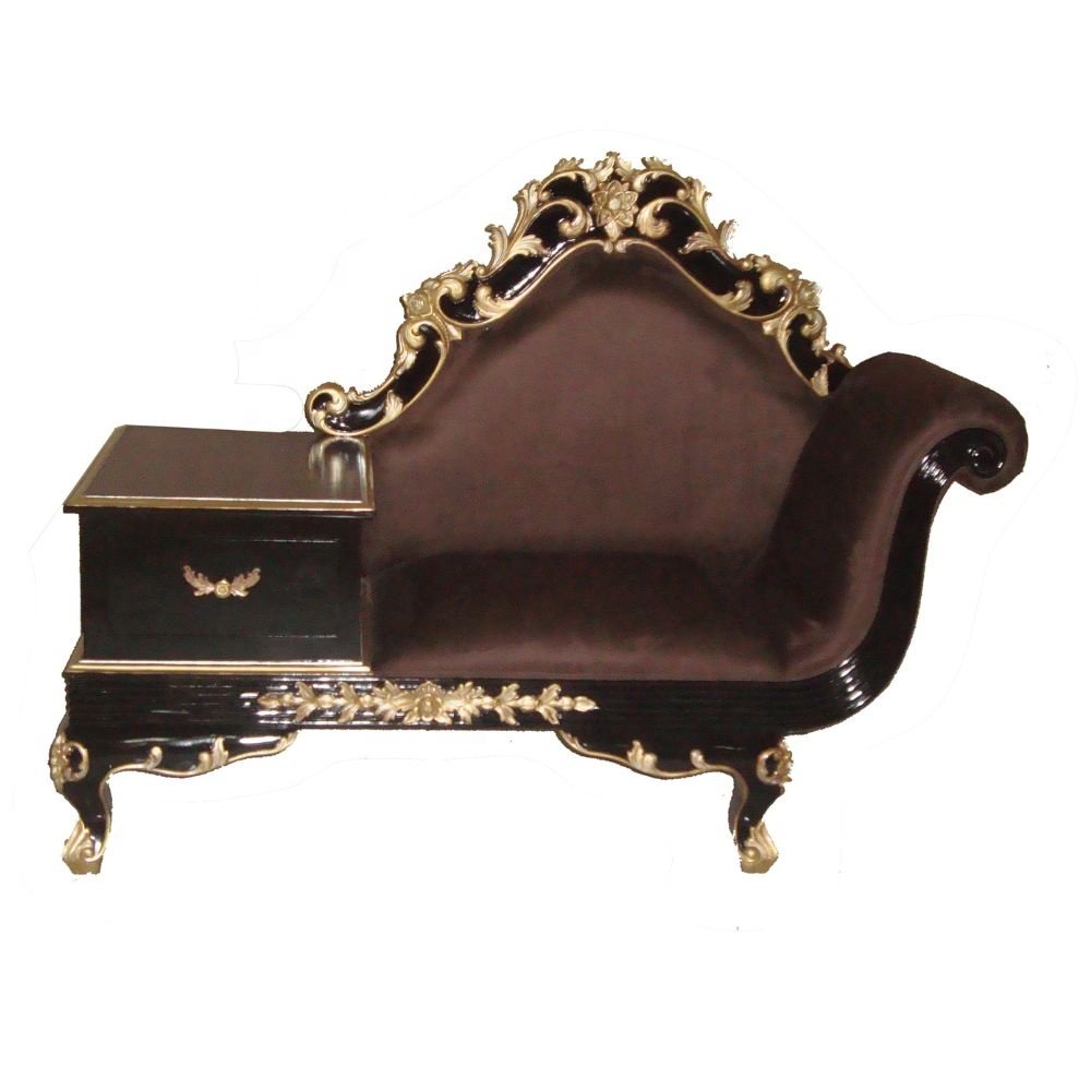 Telephone Sofa Classic Sofa Wooden Frame Upholstered in Suede Fabric Antique Reproduction Furniture for European Style Home