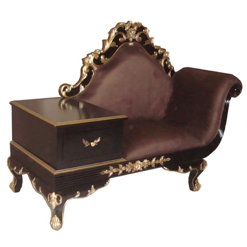 Telephone Sofa Classic Sofa Wooden Frame Upholstered in Suede Fabric Antique Reproduction Furniture for European Style Home