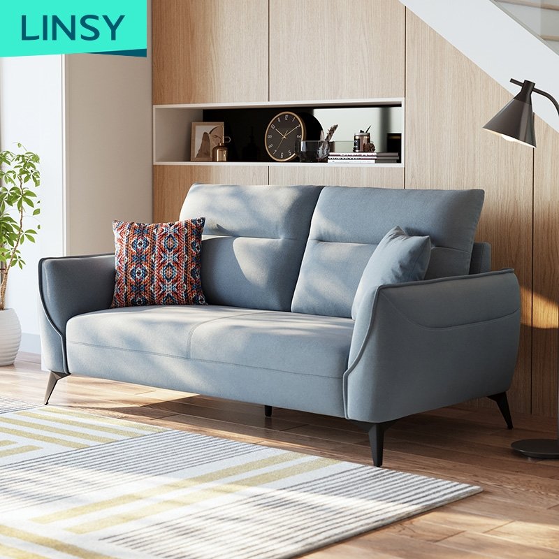 Linsy Modern European Pastoral Fabric Corner Sofa Home Furniture Nordic Fabric Sofa Modern Minimalist Net Garden Sofas S098
