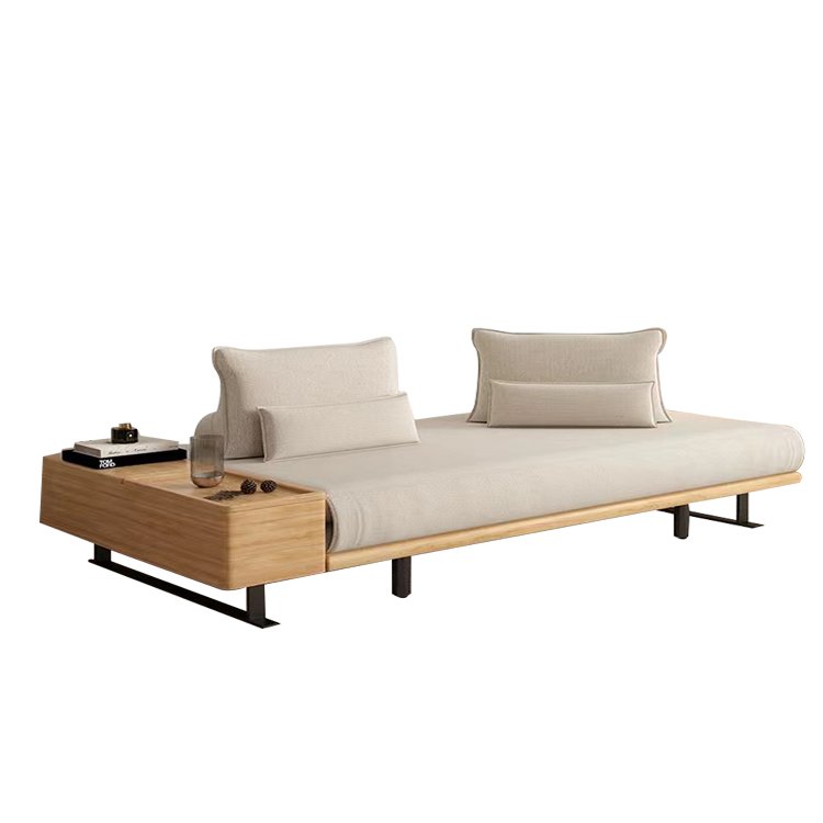 Modern Multifunctional Solid Wood Sofa Bed Folding and Storage Living Room Furniture