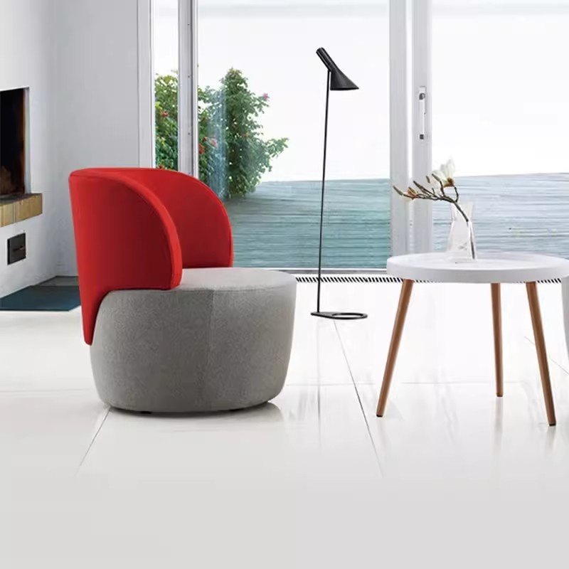 Simple modern light luxury single sofa chair negotiate office leisure commercial comfort linen office sofa chair