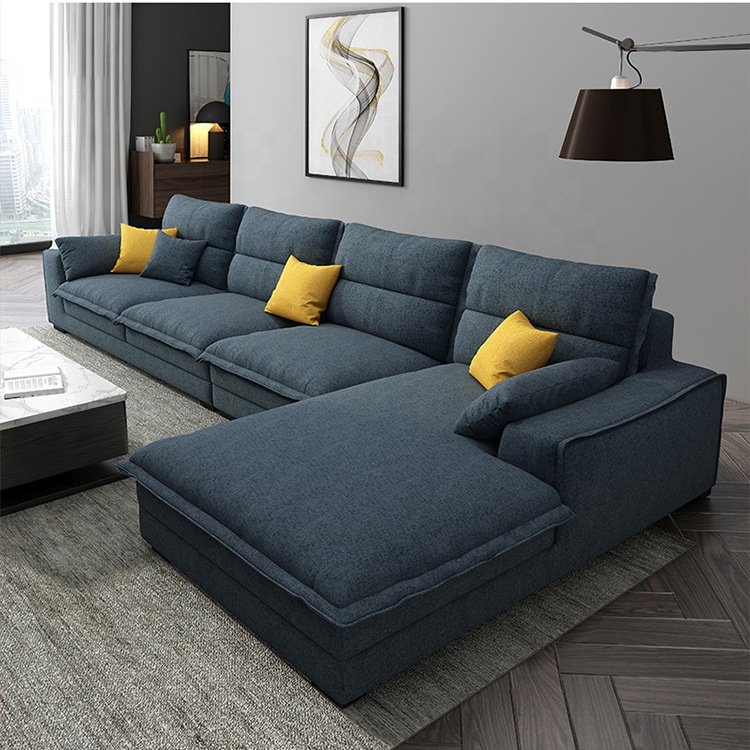 Fabric Sofa Removable and Washable L-shaped Living Room Sofa Combination 1 Piece Sofa Set Divano Nordic Simple and Modern CN;GUA