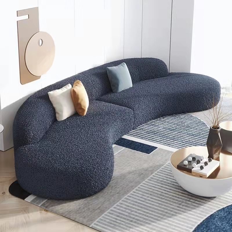 Home use lamb suede sofa set furniture couch living room office sofas 3-4 seater relax living room chair sofa furniture