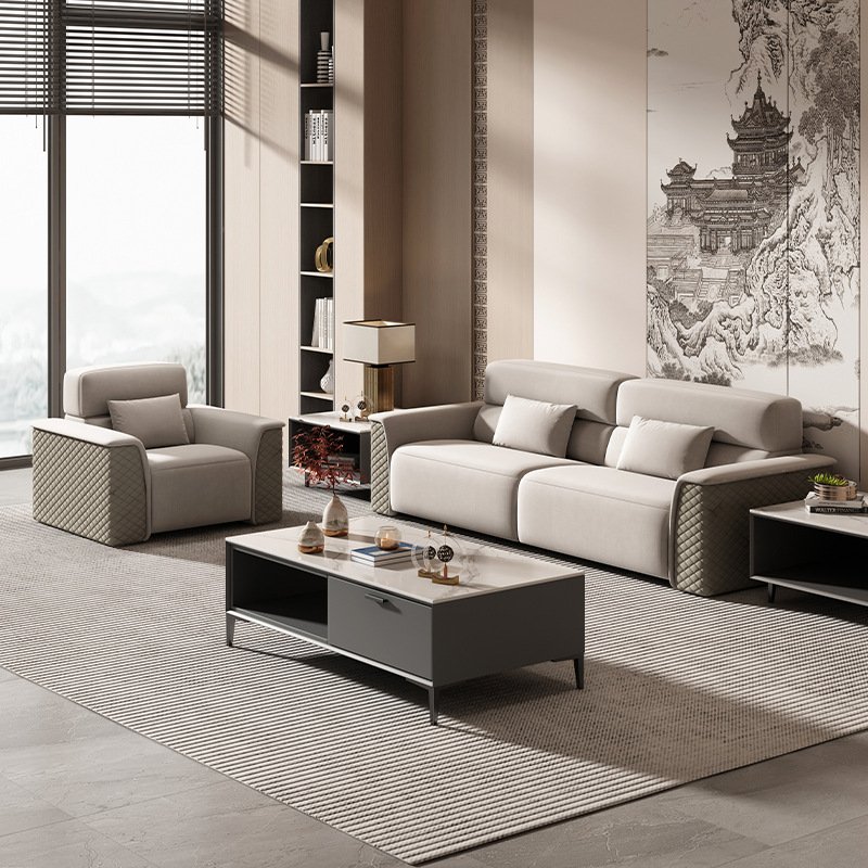 Ekintop High Quality Wood Frame Fabric Single Sofa Office Waiting Room Sofa More People Choose Office Sofa