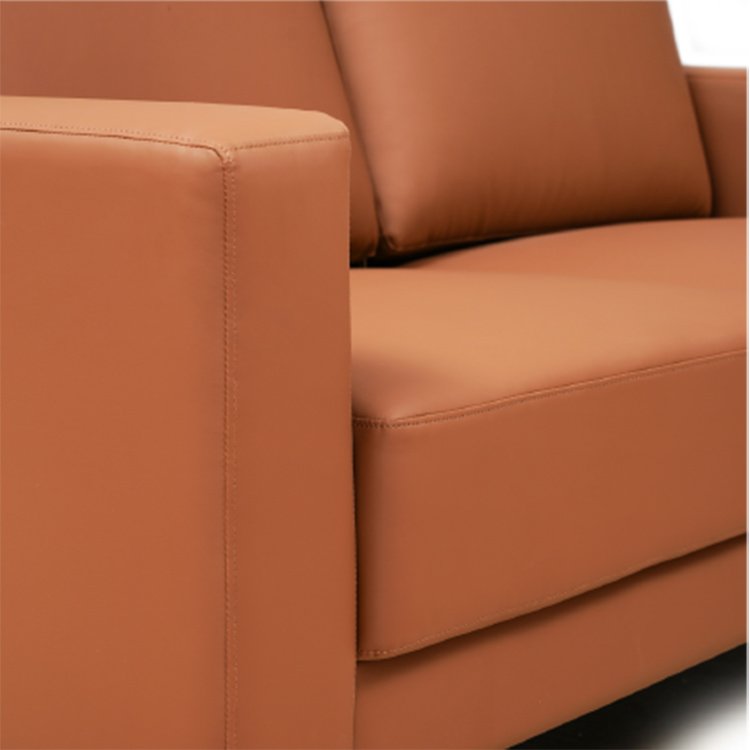 Live Room Modern Pu Sofas Small Single Guest Modular Sectional Orange One Two Seat Set Furniture Office Sofa