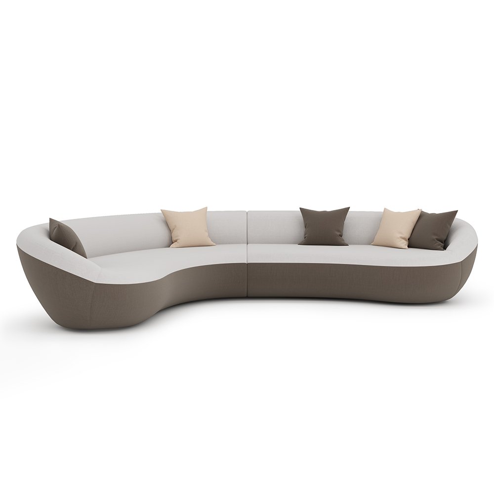 Nordic simple design curved fabric public area sofa reception reception room sofa