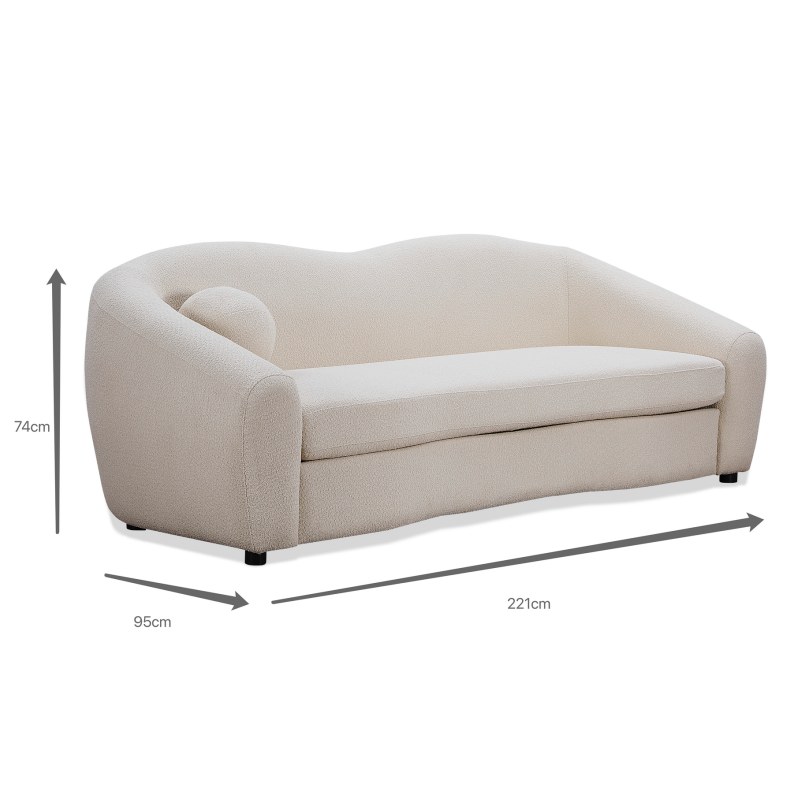 Contemporary Modern Design Home Leisure Lounge Natural White Boucle Best Sofa Set Living Room Sofas Sala Modern