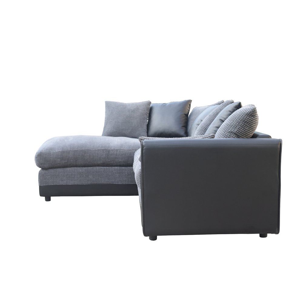 Luxury L- shaped three seater corner sofa set chaise couch sofa
