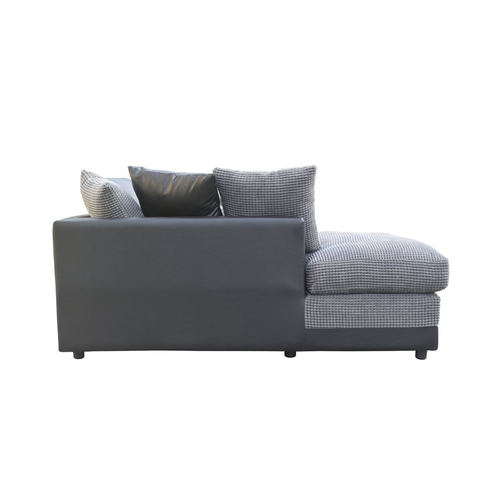 Luxury L- shaped three seater corner sofa set chaise couch sofa