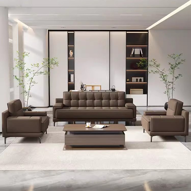 Modern style commercial office furniture sofa set furniture luxury 4 seater sofa for office room