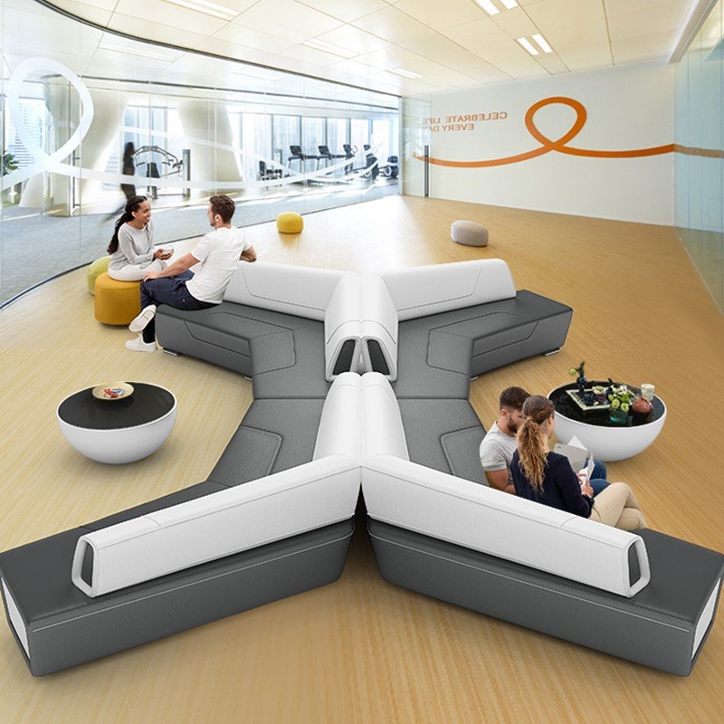 Sofa Seating Lobby Room Waiting Modular Free Combination Low Back Casual Sectional Sofa Office Waiting Area Sofa Modern