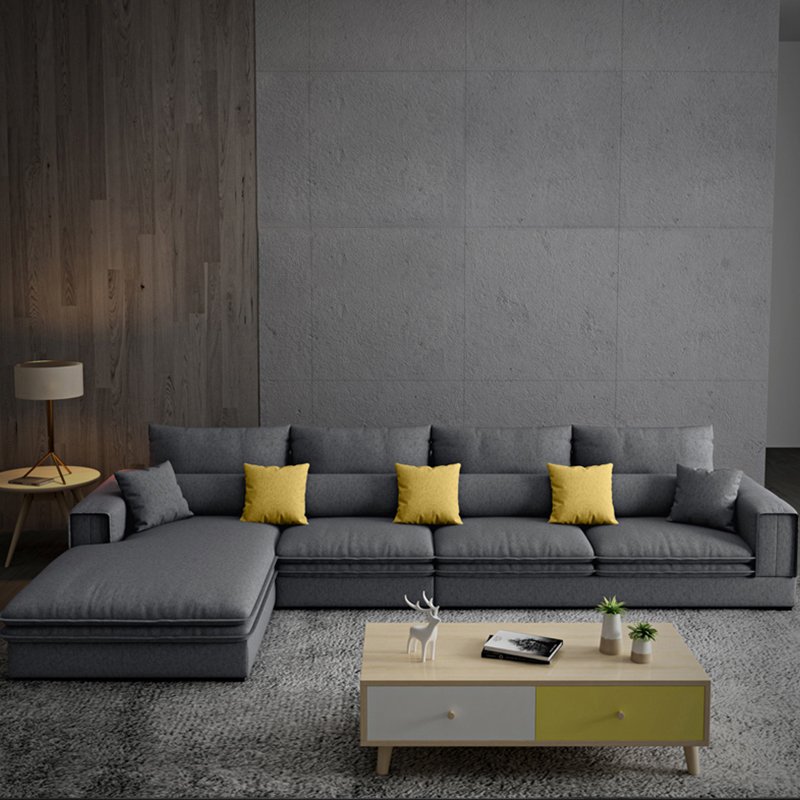Cheap Nordic Modern Sofa Design L Shape Fabric Velvet Lounge Sectional Office Recline Sofa Set Furniture Couch Living Room Sofas