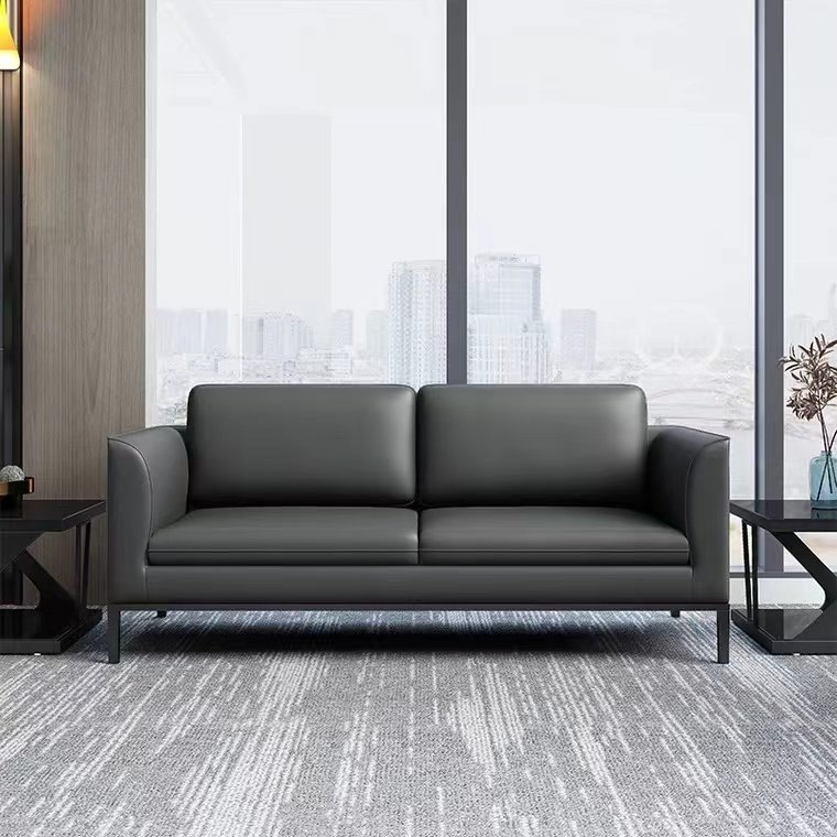 Guangdong modern office waiting reception sectional sofas office leather sofa set furniture